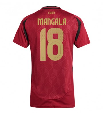 Bélgica Orel Mangala #18 Primera Equipación Mujer Eurocopa 2024 Manga Corta